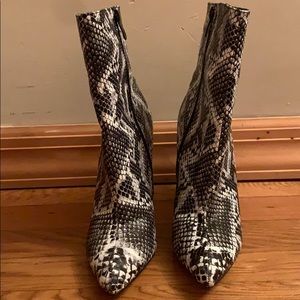 Snake Skin Booties Sz 8 never worn